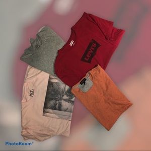 4 men's tshirts size Large